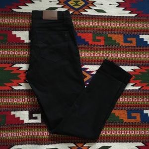 Madewell midrise skinny jeans in black frost
